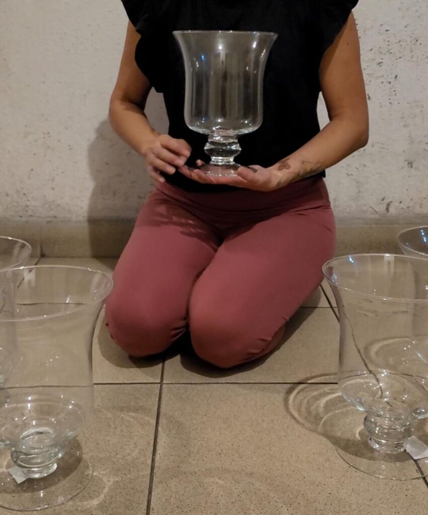 Florero - Copón o Candelabro de Vidrio